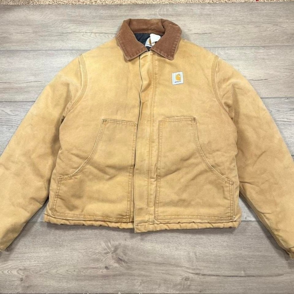 Men's Carhartt canvas cropped arctic Detroit jacket insulated Large‎